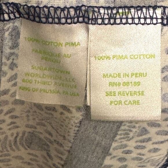 Lilly Pulitzer Dress Lajolla Medium Blue White Shell Stripe Pima Cotton Summer - Picture 7 of 9